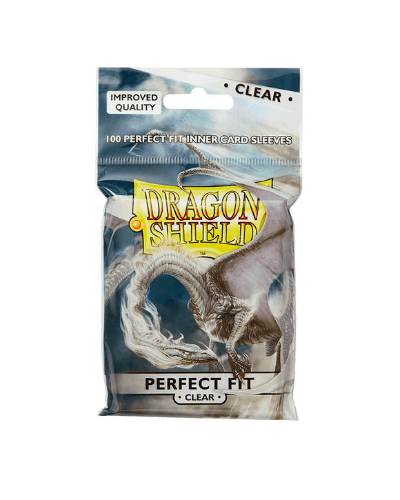 Dragon Shield Sleeves  - 100ct - Perfect Fit Toploading - Clear - Pro Tech 