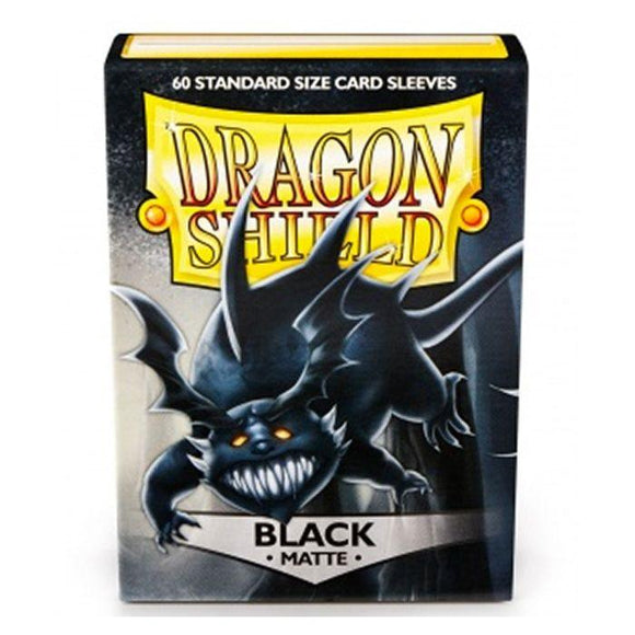 Dragon Shield Sleeves - 60ct - Standard Matte - Black - Pro Tech Games