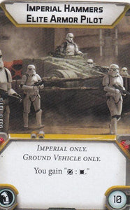 Legion Upgrade Card - Imperial Hammers elite Armor Pilot - Pro Tech 