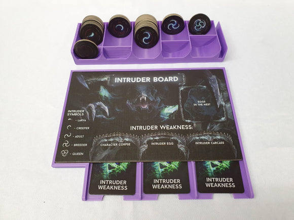 Nemesis Board Game - Intruders board + Token holder (Purple) - Pro Tech 