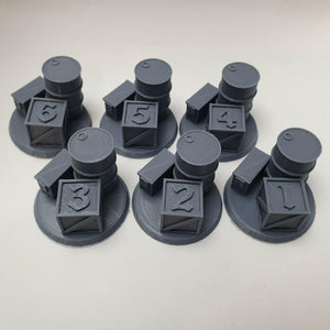 Warhammer 40k - 3D Objective Tokens 1 to 6 - Pro Tech 
